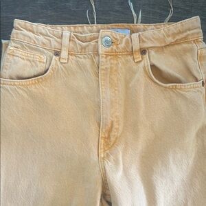 ZARA Wide Leg faded orange jeans
